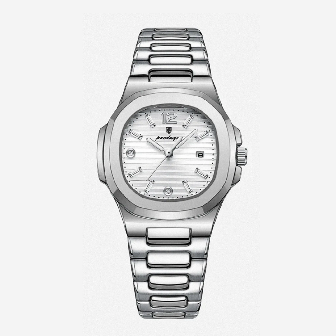 Relógio Com Mostrador Detalhado E Design Integrado Em Aço Elegante | 31mm