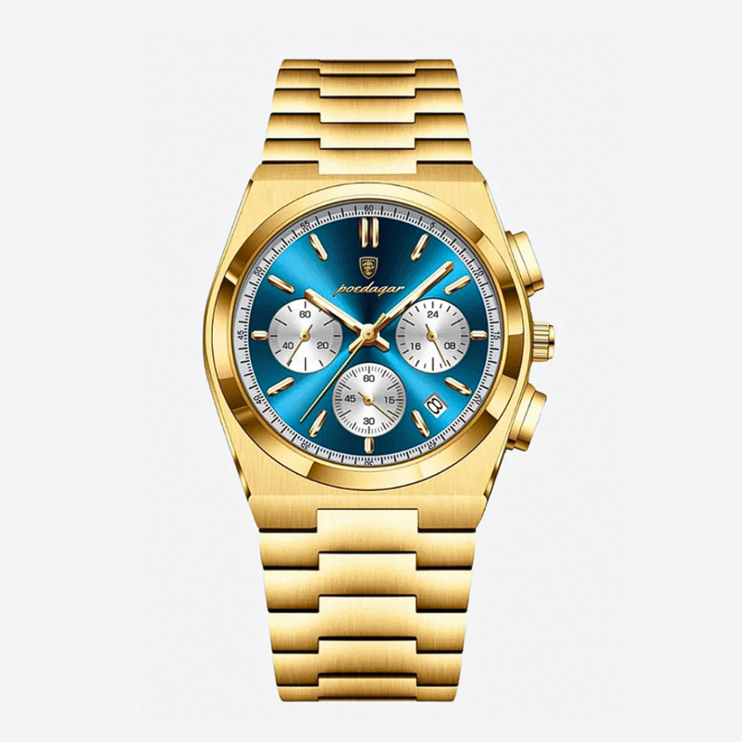 Relógio Cronógrafo Moderno Com Acabamento em Aço Elegante | 40mm