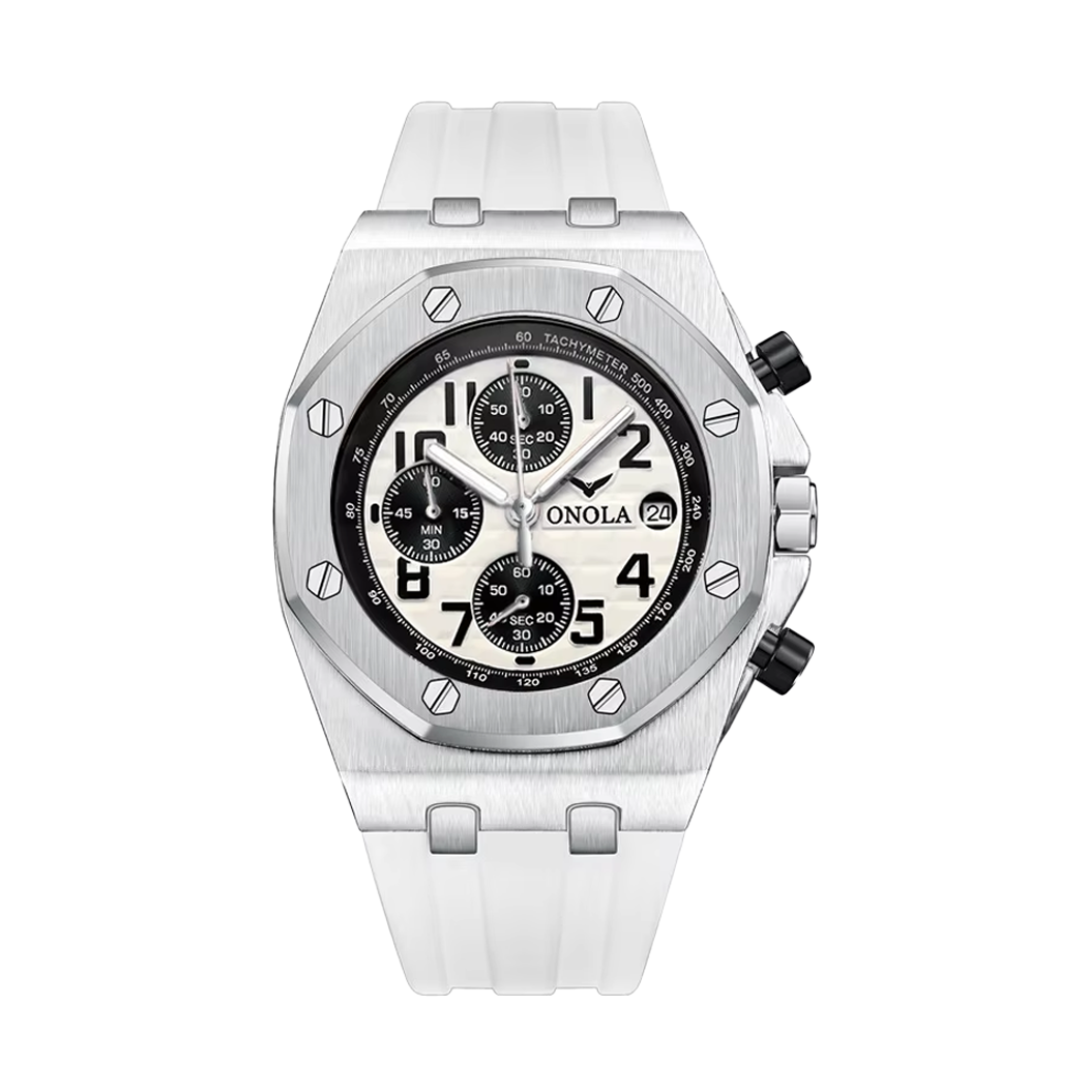 Relógio Cronógrafo Com Bisel Octogonal | 43mm