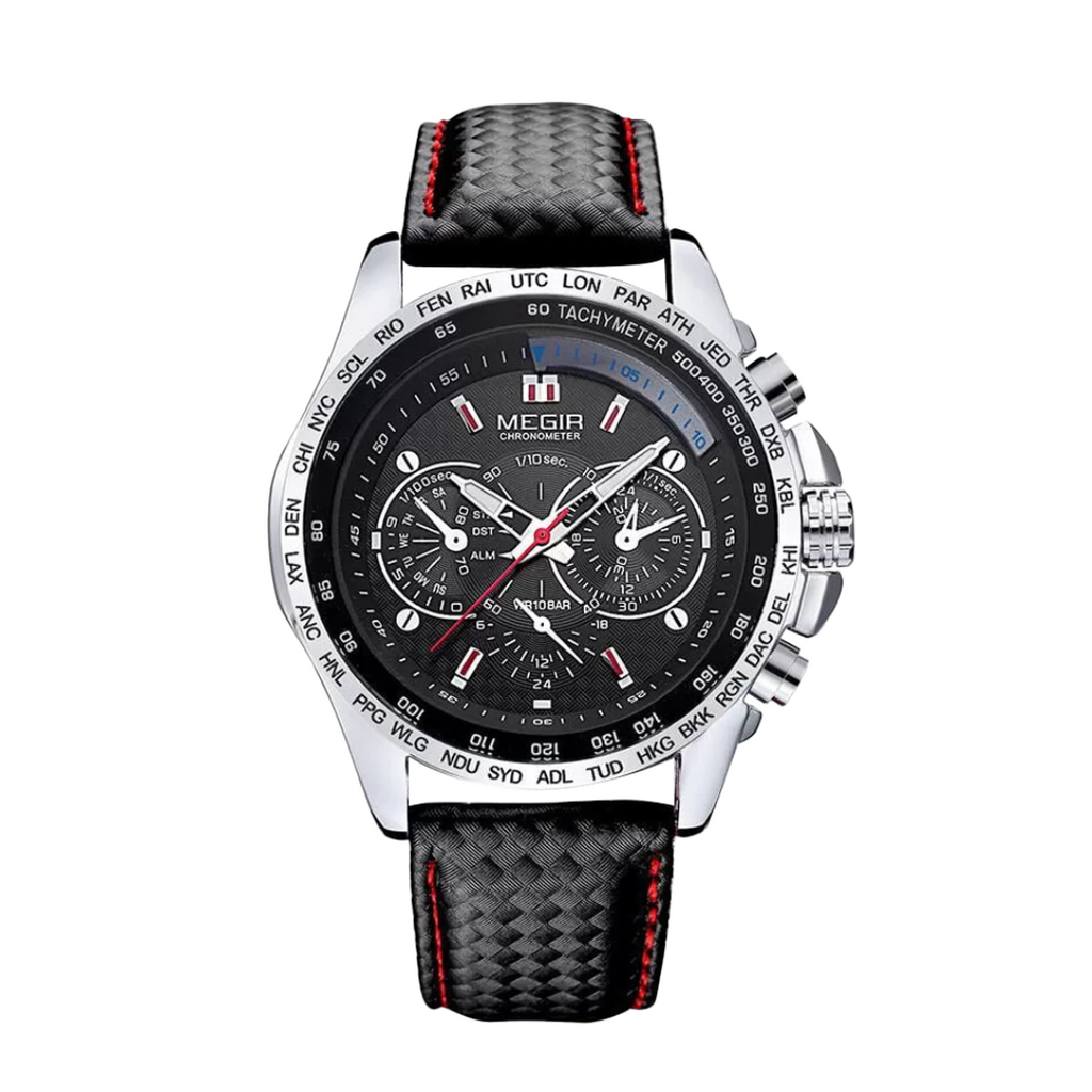 Relógio Cronógrafo Com Fuso Horário Mundial | 47mm