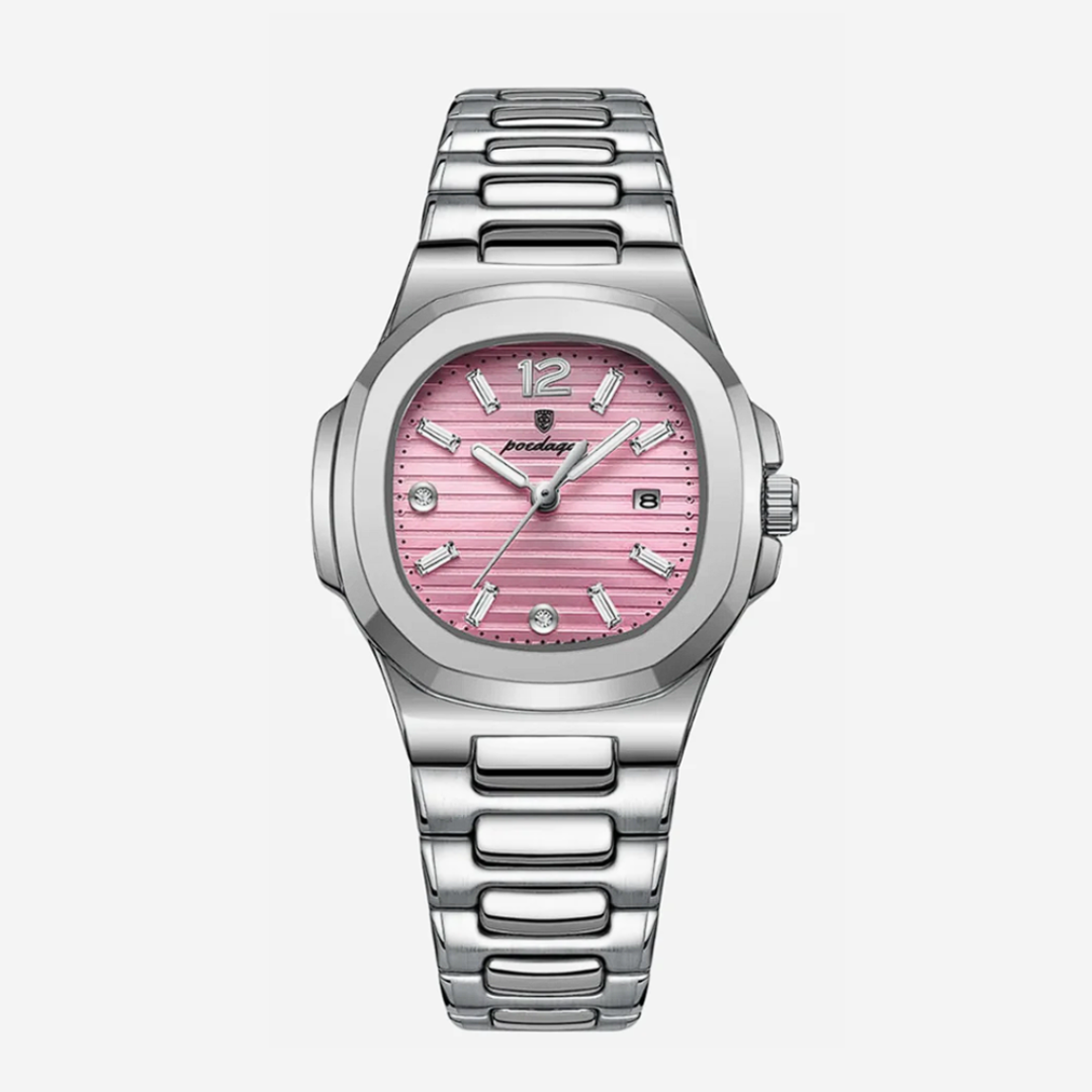 Relógio Com Mostrador Detalhado E Design Integrado Em Aço Elegante | 31mm