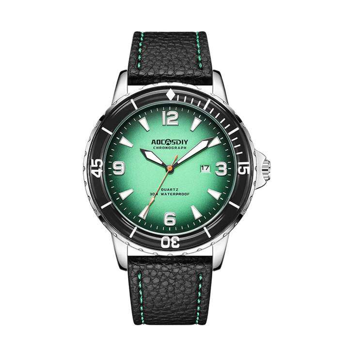 Relógio Masculino Robusto Com Correia De Pele | 44mm