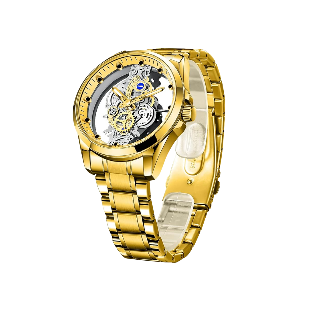 Relógio De Quartzo Com Mostrador De Dupla Face | 42mm