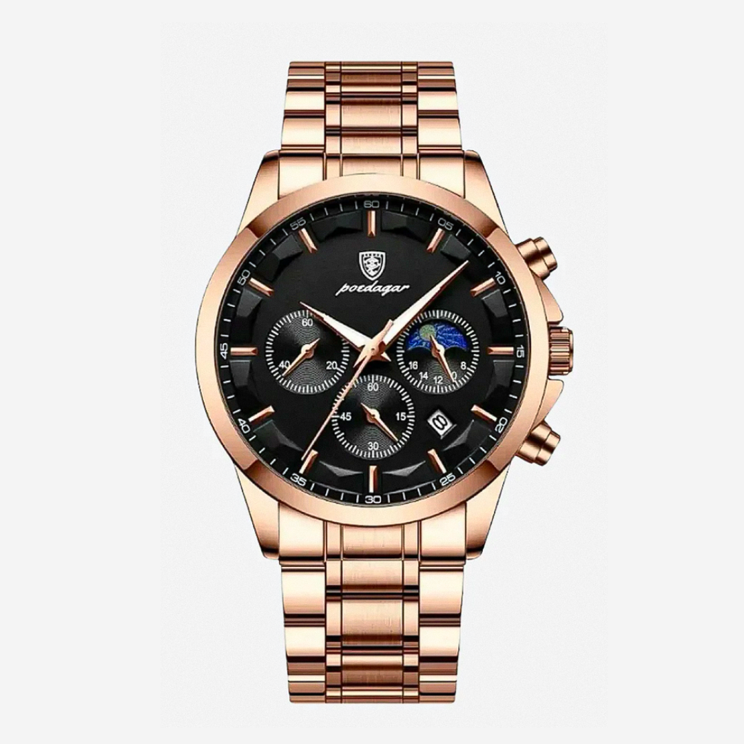 Relógio Clássico De Elegância Com Múltiplos Mostradores | 42mm