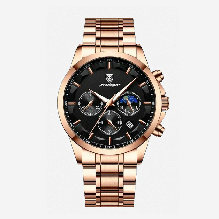Relógio Clássico De Elegância Com Múltiplos Mostradores | 42mm