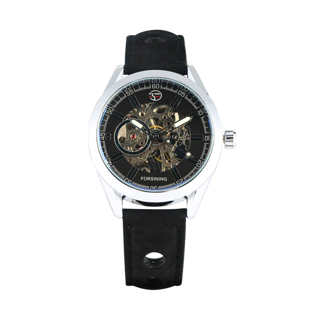 Relógio Masculino Arrojado Com Correia De Pele | 42mm
