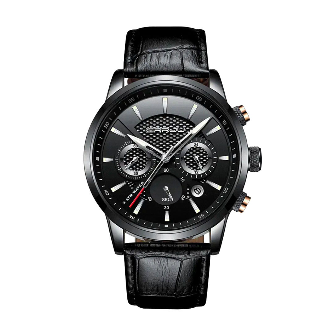 Relógio De Pulso Inspirado No Estilo Militar Com Correia De Pele | 42mm