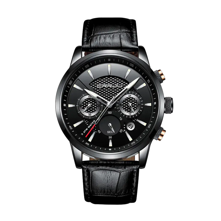 Relógio De Pulso Inspirado No Estilo Militar Com Correia De Pele | 42mm