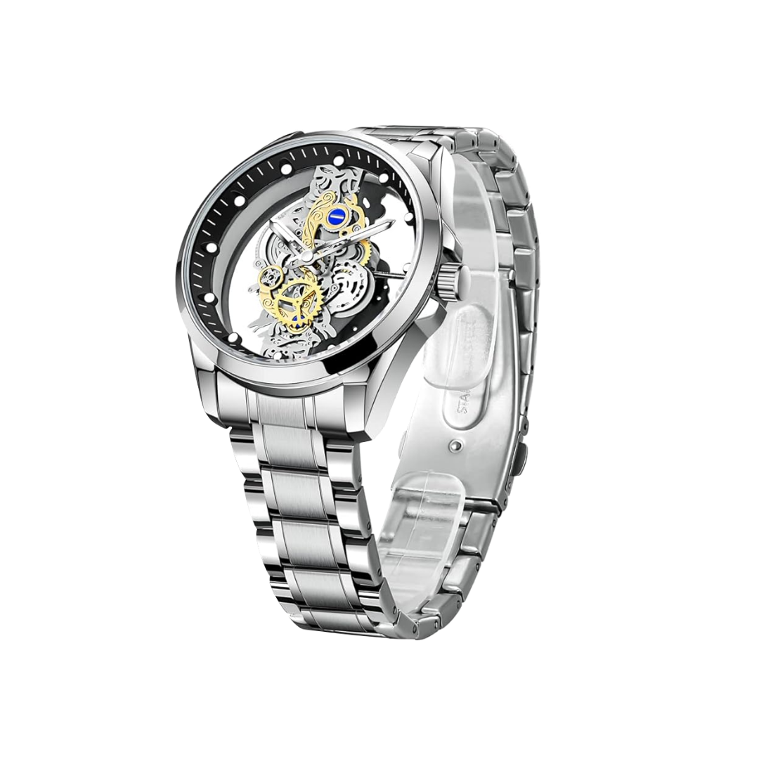 Relógio De Quartzo Com Mostrador De Dupla Face | 42mm
