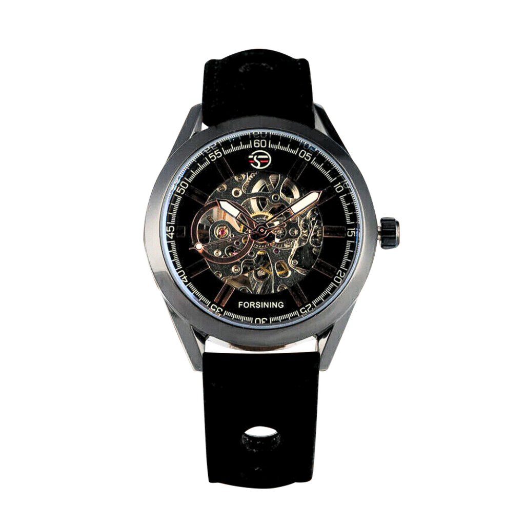 Relógio Masculino Arrojado Com Correia De Pele | 42mm