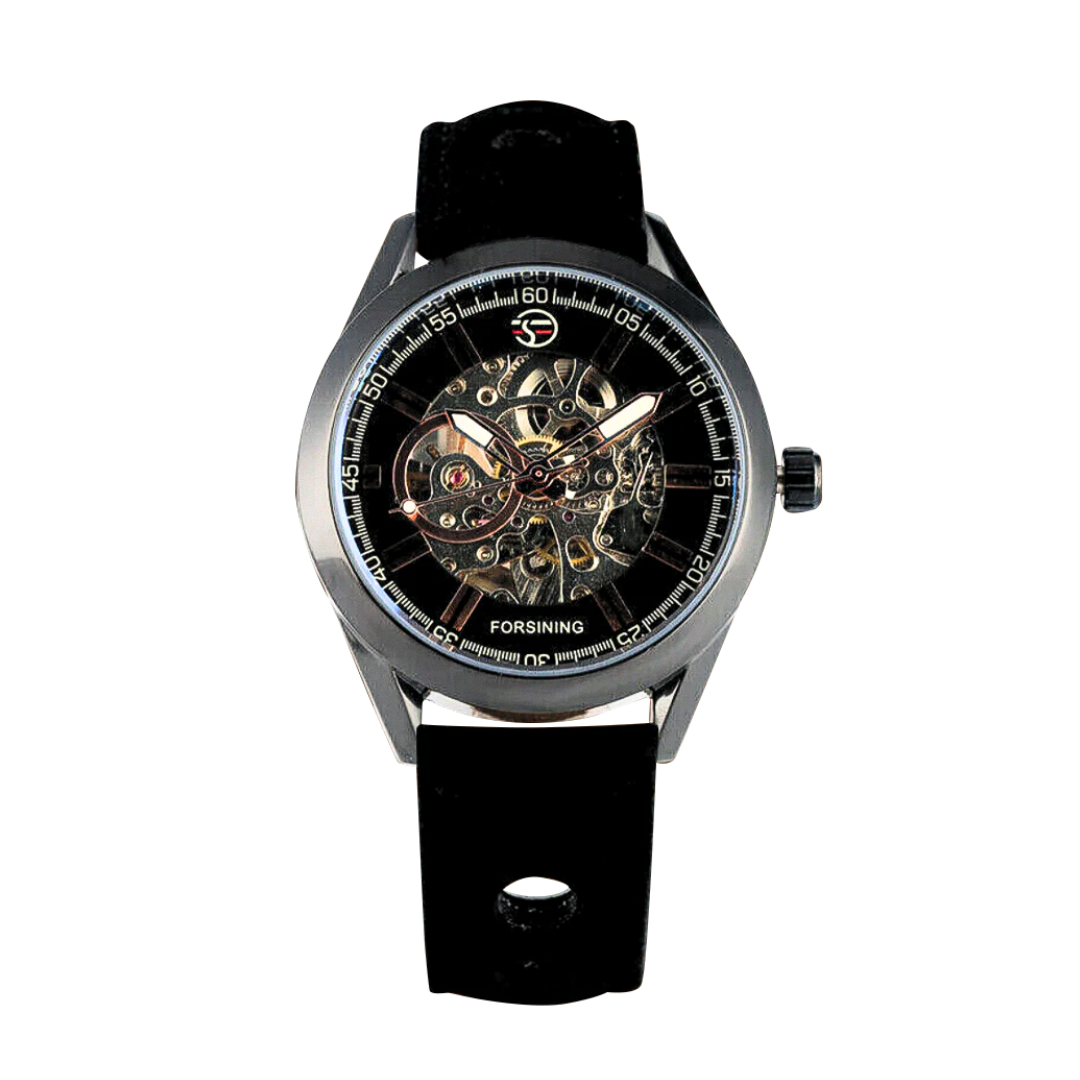 Relógio Masculino Arrojado Com Correia De Pele | 42mm