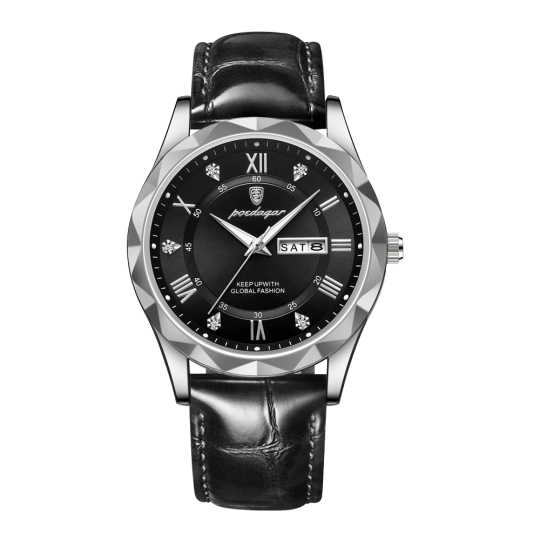 Relógio Masculino De Quartzo Com Mostrador De Data E Dia | 41mm