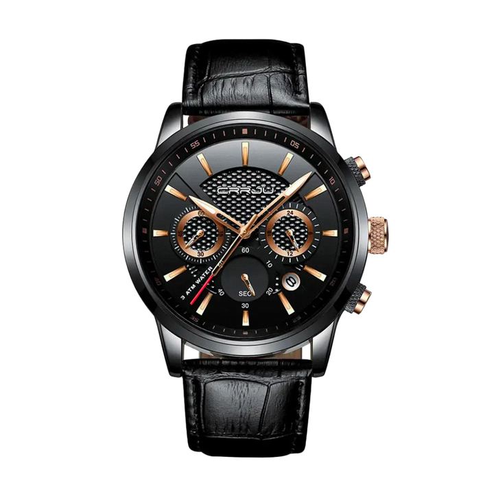 Relógio De Pulso Inspirado No Estilo Militar Com Correia De Pele | 42mm