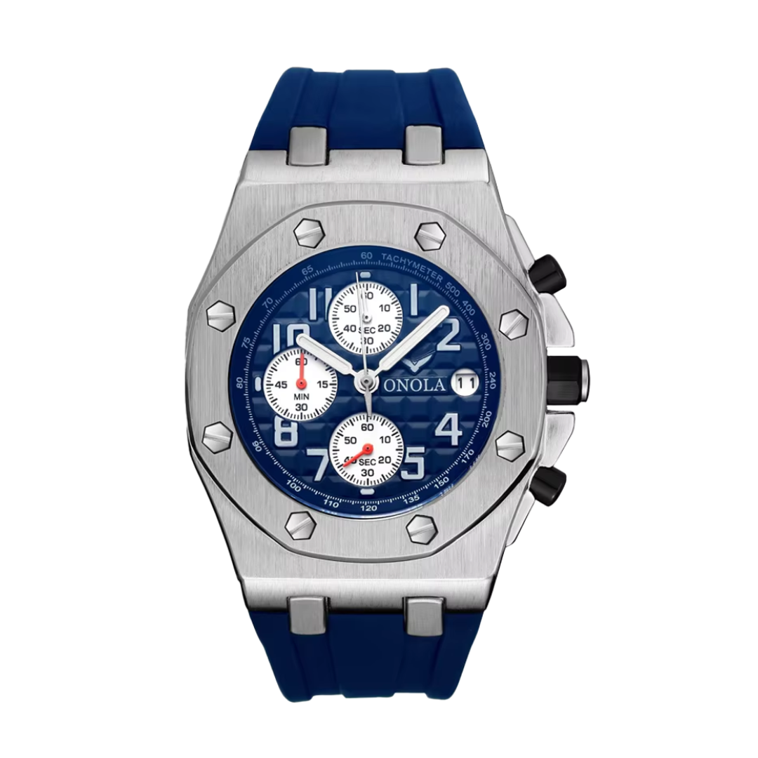 Relógio Cronógrafo Com Bisel Octogonal | 43mm