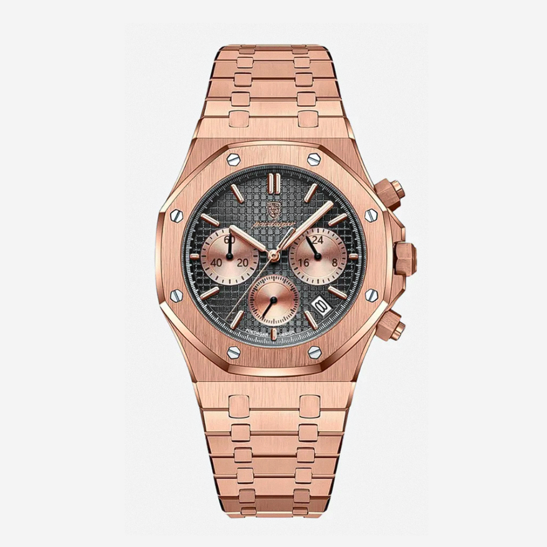 Relógio Cronógrafo Arrojado Com Estrutura Icónica Em Aço | 42mm