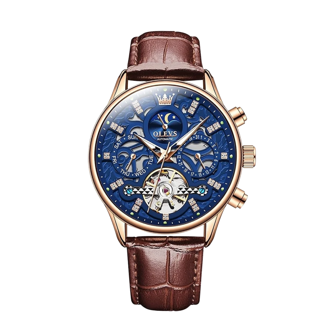 Relógio Mecânico Automático Com Correia De Pele | 40mm