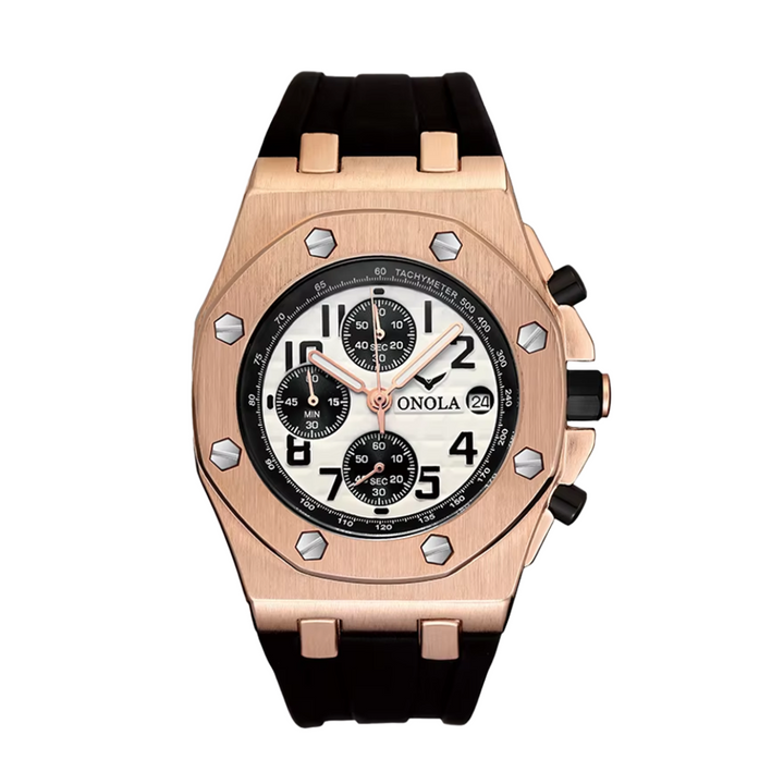 Relógio Cronógrafo Com Bisel Octogonal | 43mm