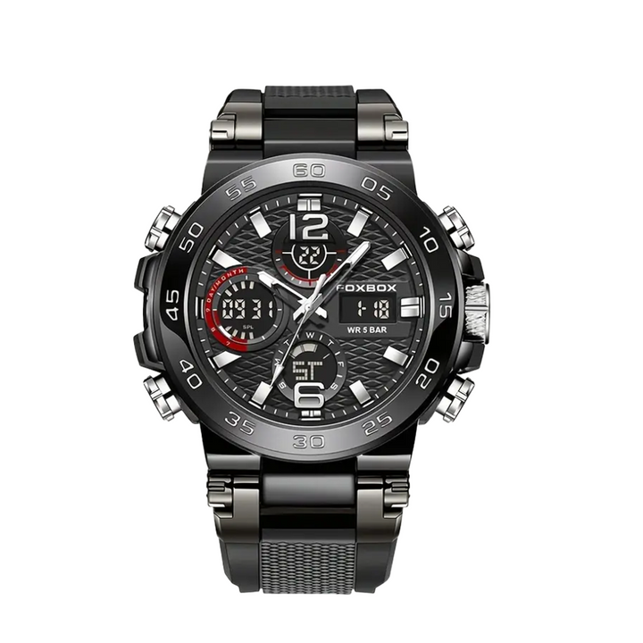 Relógio Militar Masculino De Quartzo Com Duplo Mostrador Digital |46mm