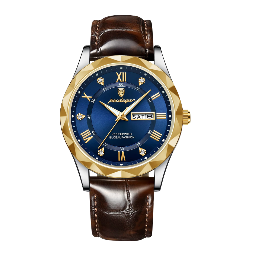 Relógio Masculino De Quartzo Com Mostrador De Data E Dia | 41mm