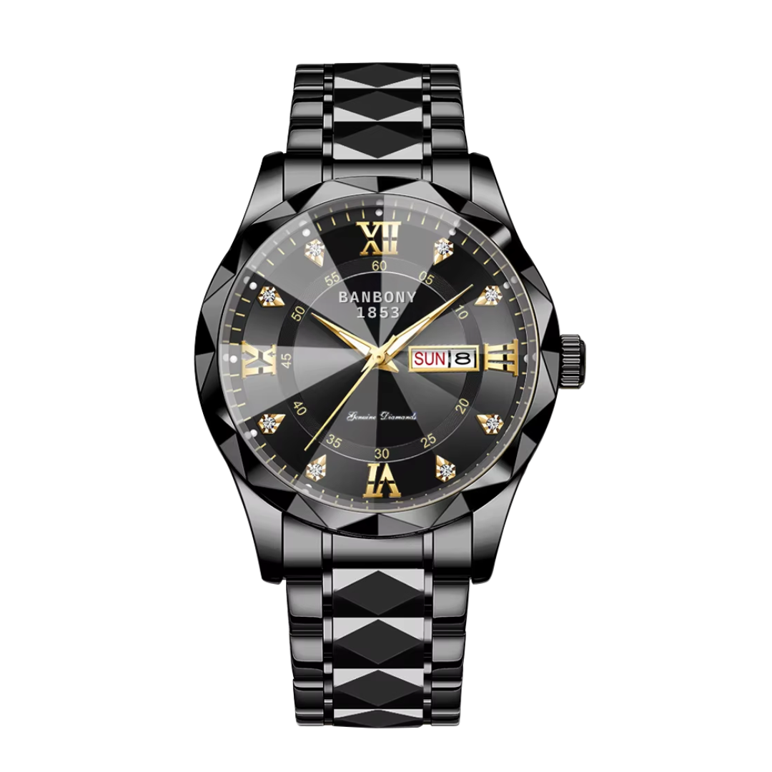 Relógio Multifuncional Com Correia Em Aço Inoxidável | 40mm