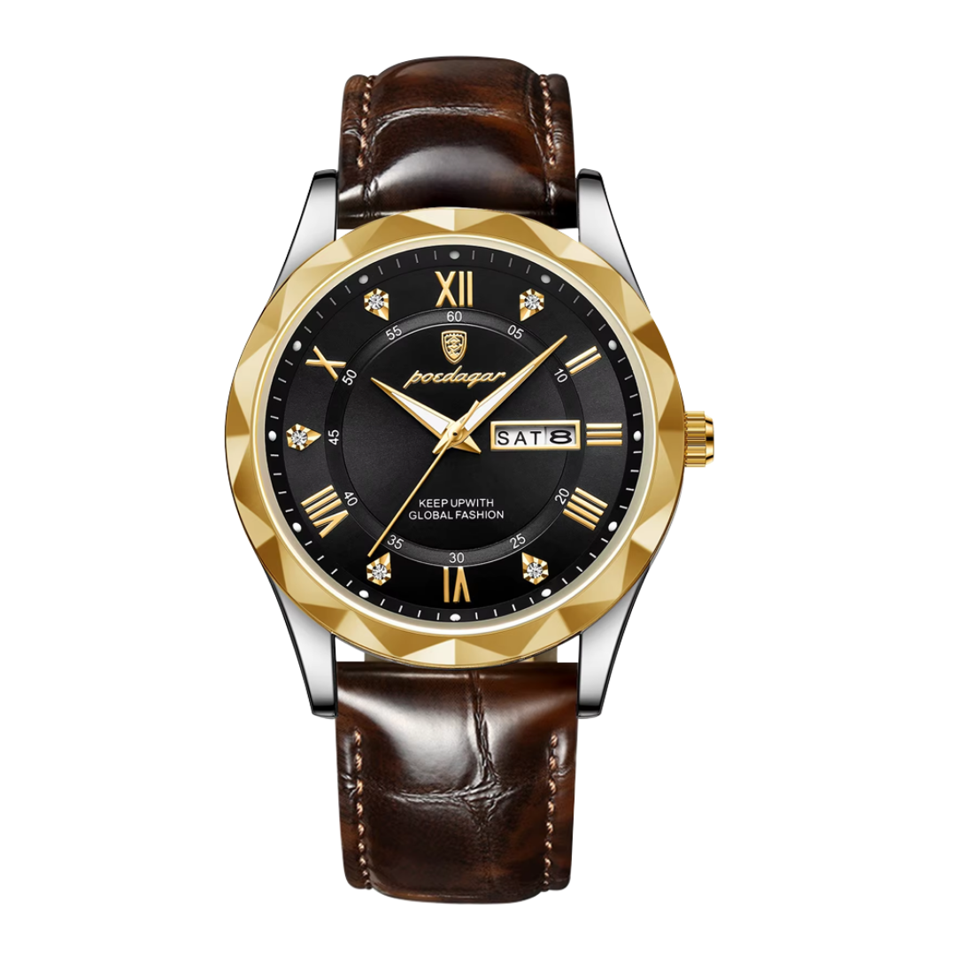 Relógio Masculino De Quartzo Com Mostrador De Data E Dia | 41mm