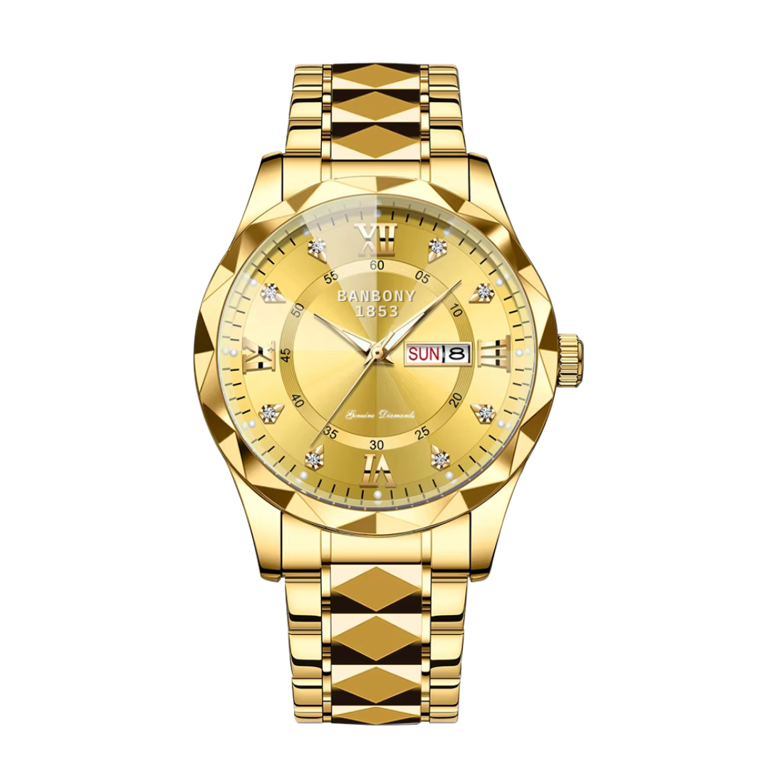 Relógio Multifuncional Com Correia Em Aço Inoxidável | 40mm