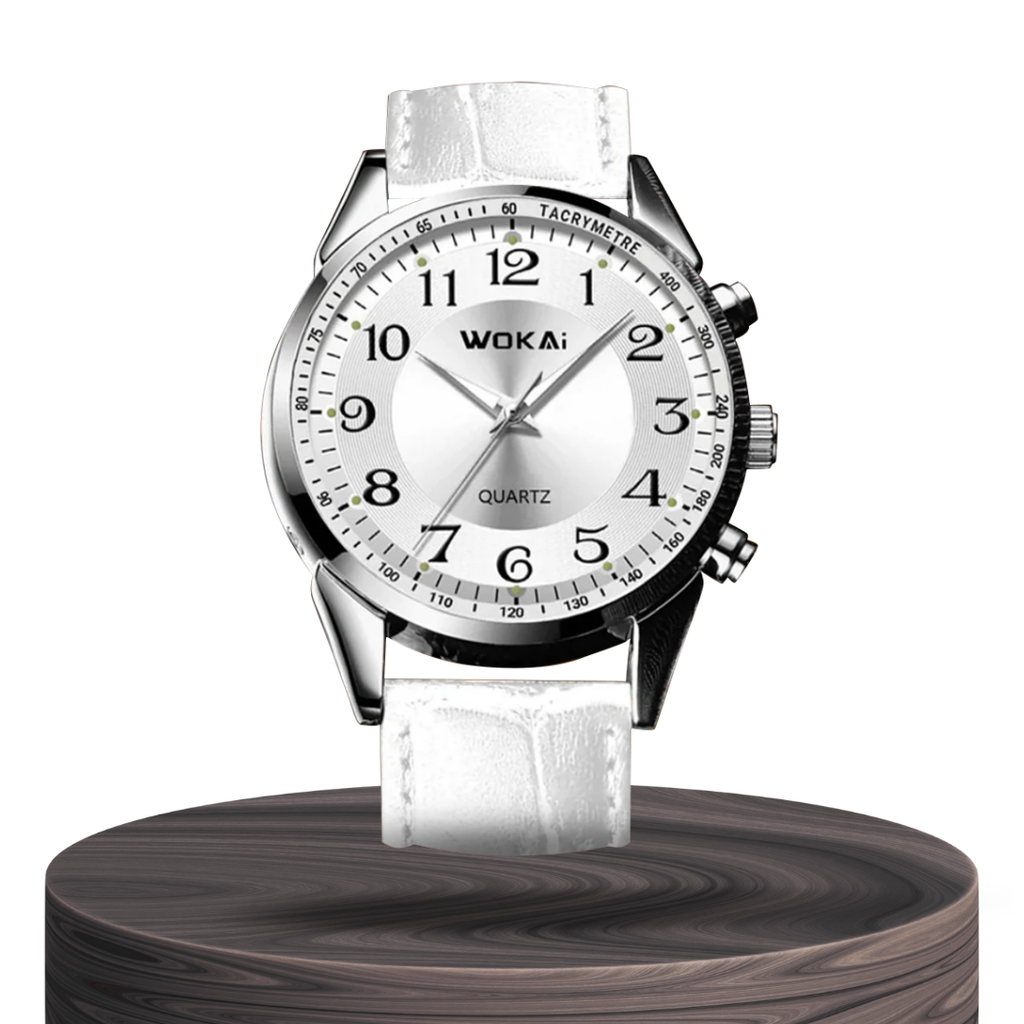 Relógio Elegante Com Taquímetro E Correia De Pele | 40mm