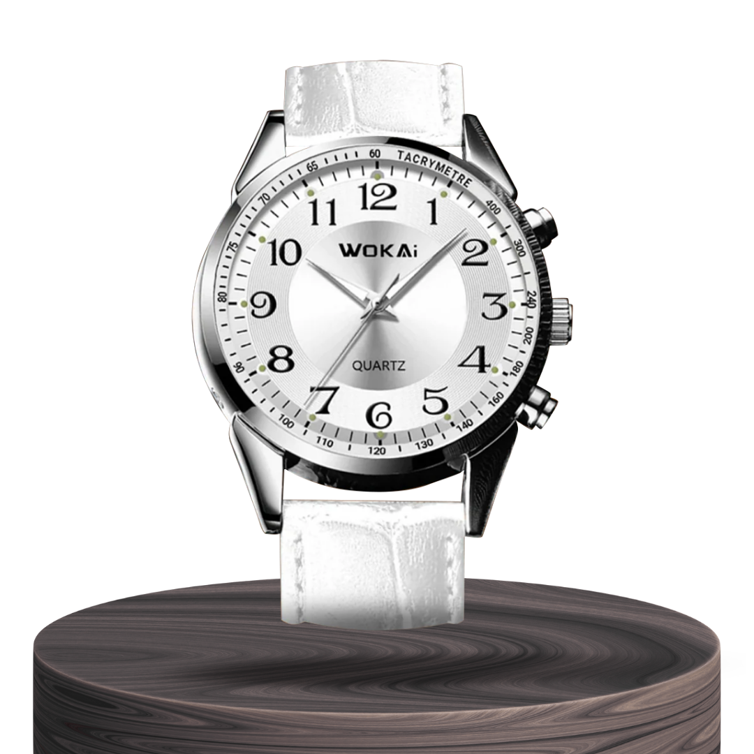 Relógio Elegante Com Taquímetro E Correia De Pele | 40mm