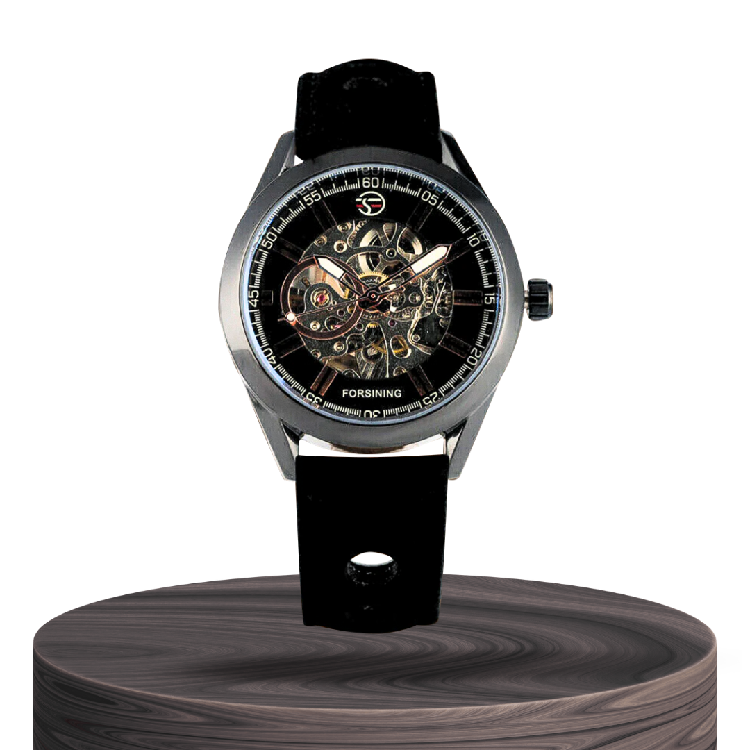 Relógio Masculino Arrojado Com Correia De Pele | 42mm