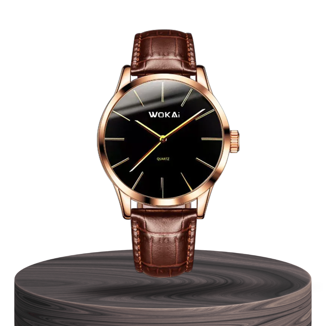 Relógio De Quartzo Elegante Em Ouro Rosa | 40mm
