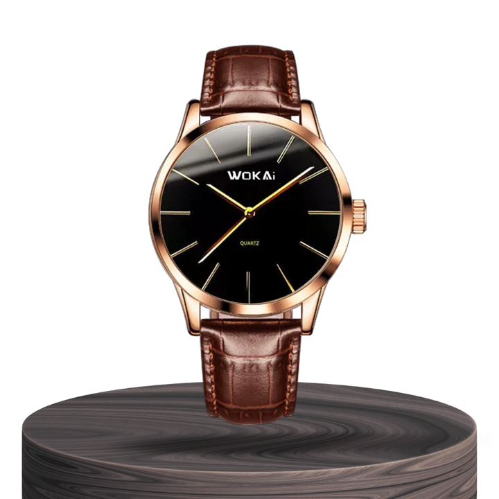 Relógio De Quartzo Elegante Em Ouro Rosa | 40mm