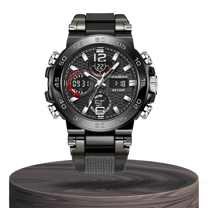 Relógio Militar Masculino De Quartzo Com Duplo Mostrador Digital |46mm