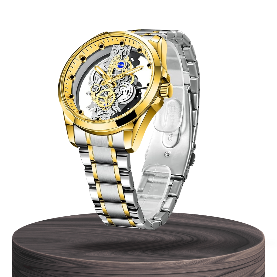 Relógio De Quartzo Com Mostrador De Dupla Face | 42mm