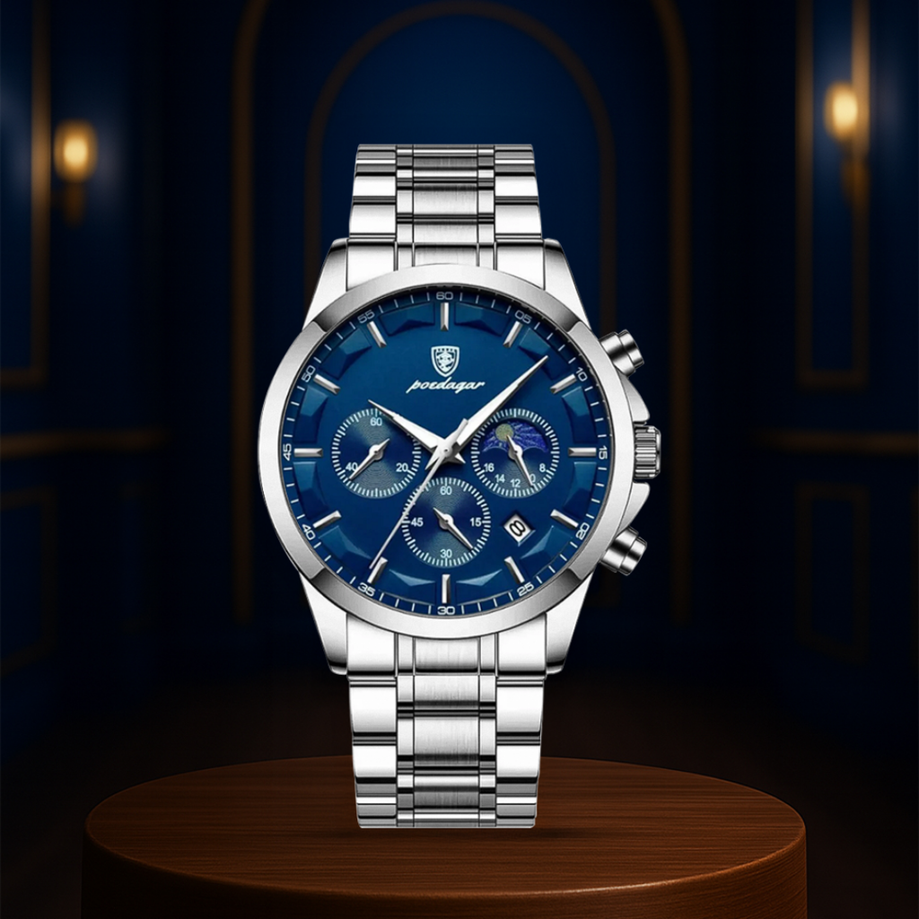 Relógio Clássico De Elegância Com Múltiplos Mostradores | 42mm