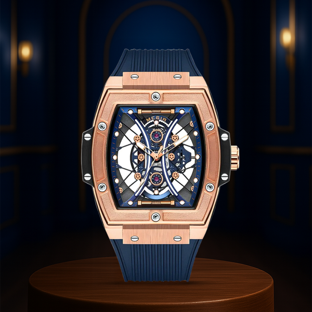 Relógio Skeleton Futurista Com Caixa | 42mm