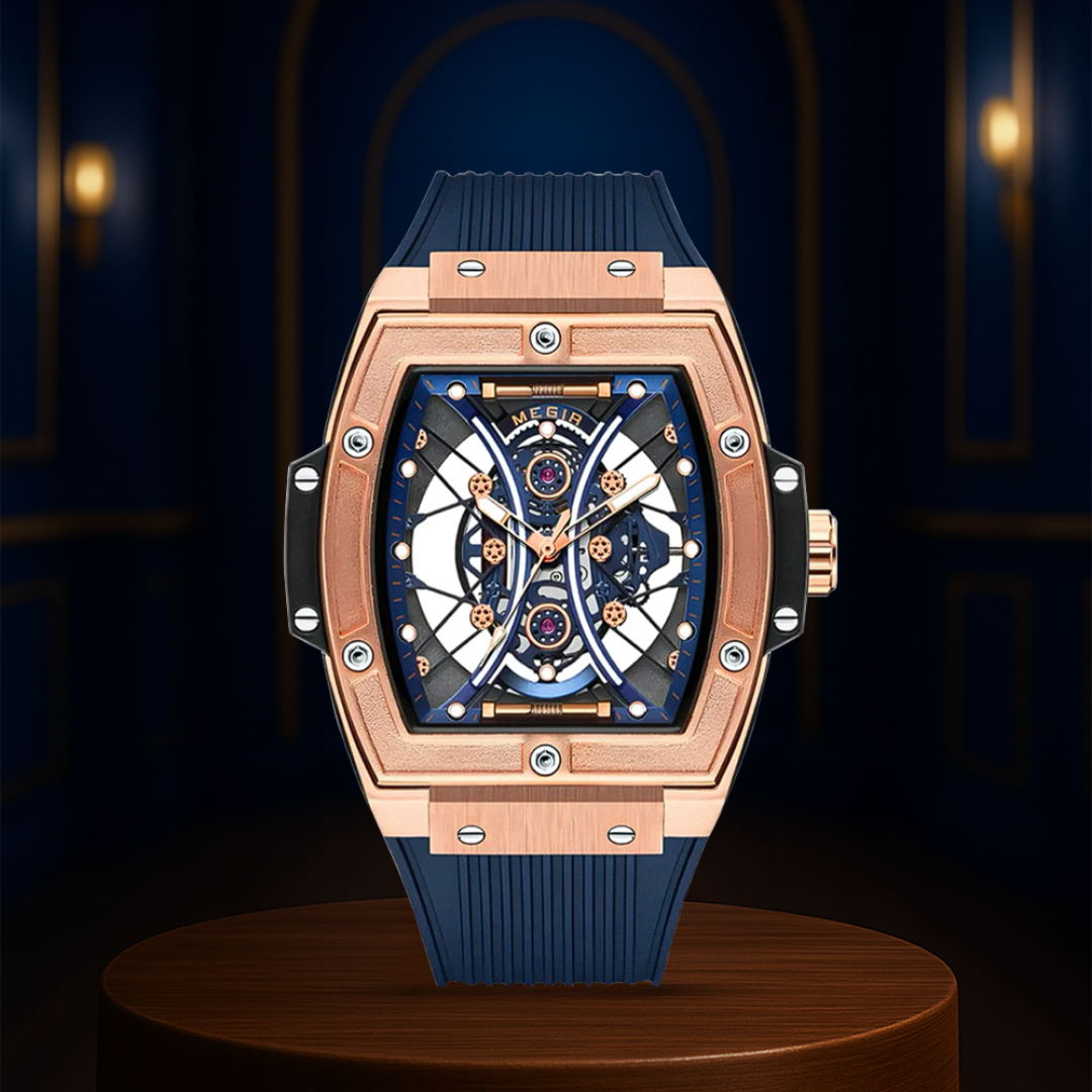 Relógio Skeleton Futurista Com Caixa | 42mm