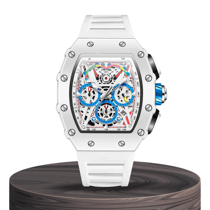Relógio Futurista Com Mostrador De Cores Vibrantes | 41mm