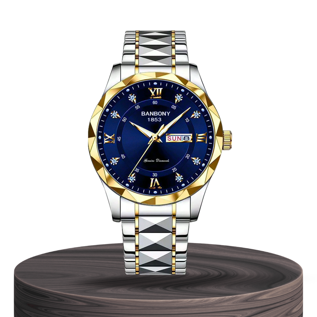 Relógio Multifuncional Com Correia Em Aço Inoxidável | 40mm