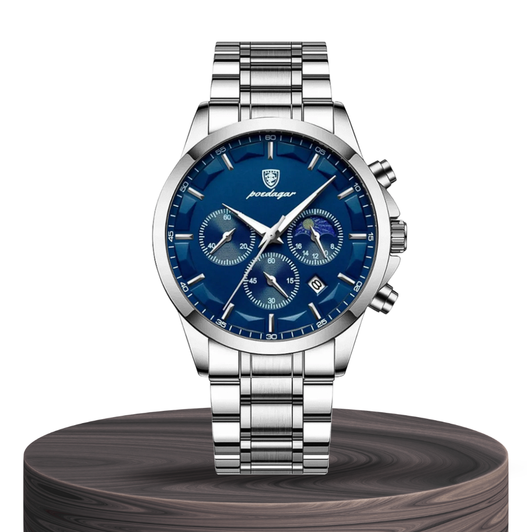 Relógio Clássico De Elegância Com Múltiplos Mostradores | 42mm