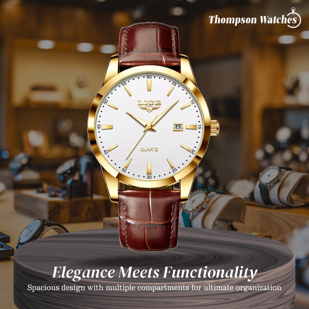 Relógio Cronógrafo Militar Com Correia De Pele | 40mm