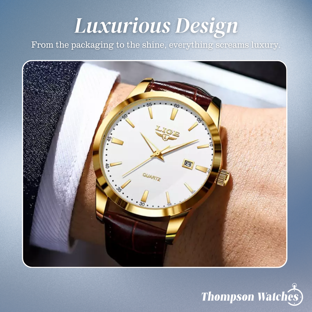 Relógio Cronógrafo Militar Com Correia De Pele | 40mm