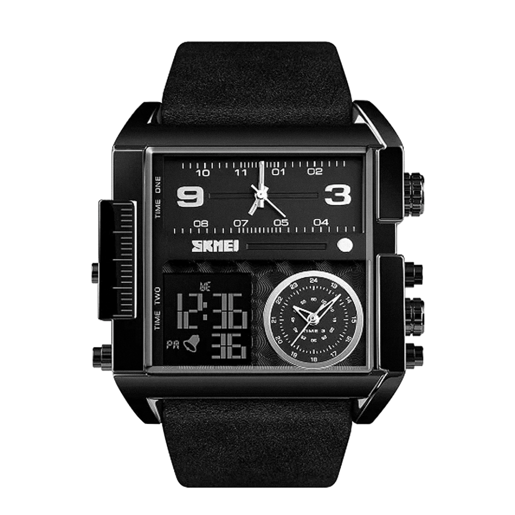 Relógio De Pulso Masculino De Quartzo Com Duplo Calendário | 51mm