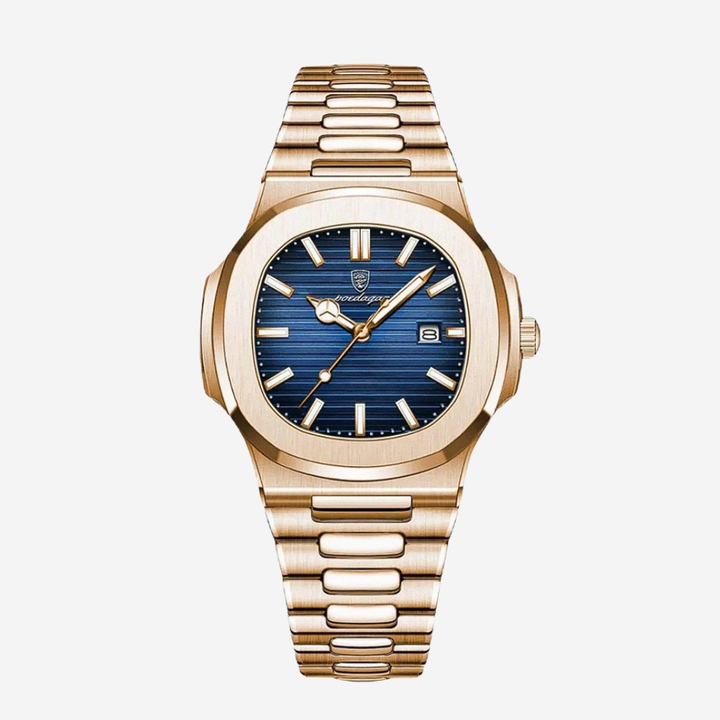 Relógio Com Acabamento Em Ouro Rosa e Moldura Elegante Refinada | 40mm