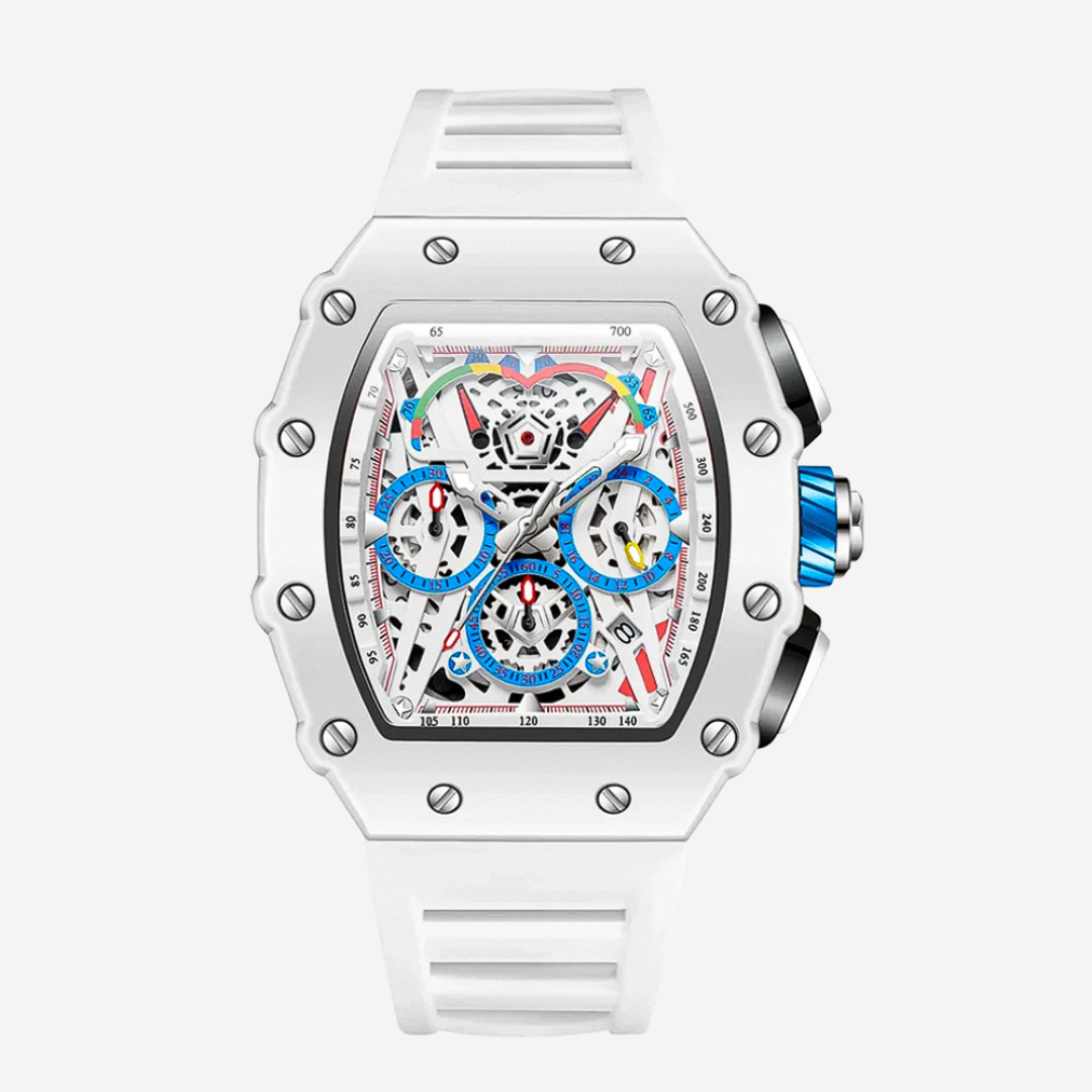 Relógio Futurista Com Mostrador De Cores Vibrantes | 41mm