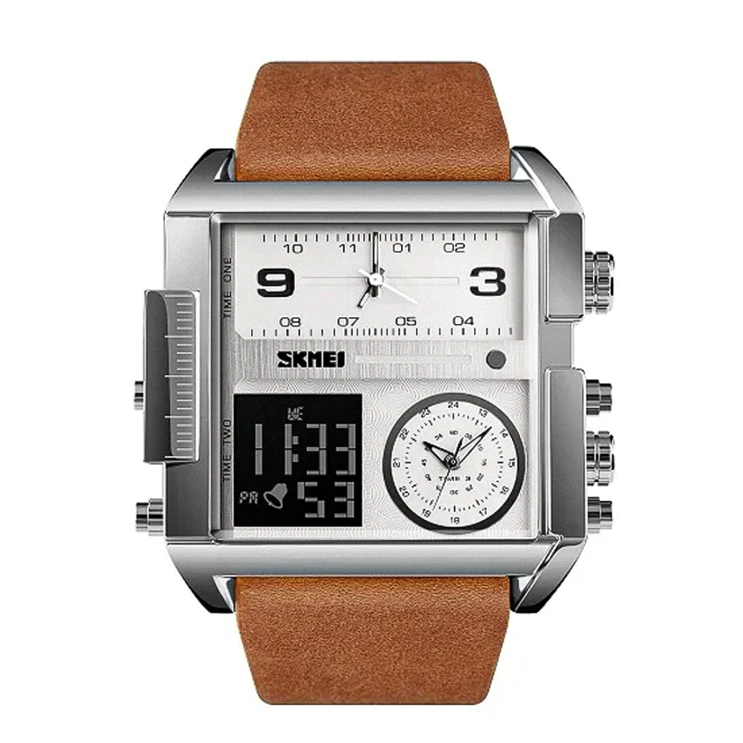 Relógio De Pulso Masculino De Quartzo Com Duplo Calendário | 51mm