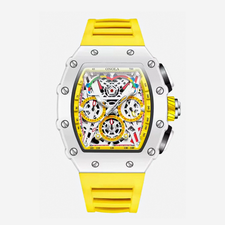 Relógio Futurista Com Mostrador De Cores Vibrantes | 41mm