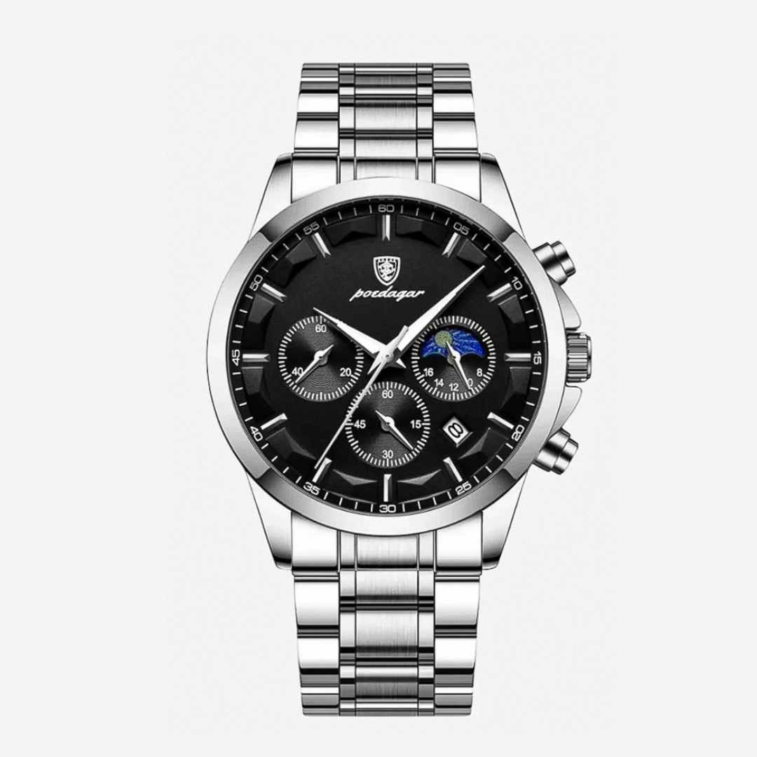 Relógio Clássico De Elegância Com Múltiplos Mostradores | 42mm