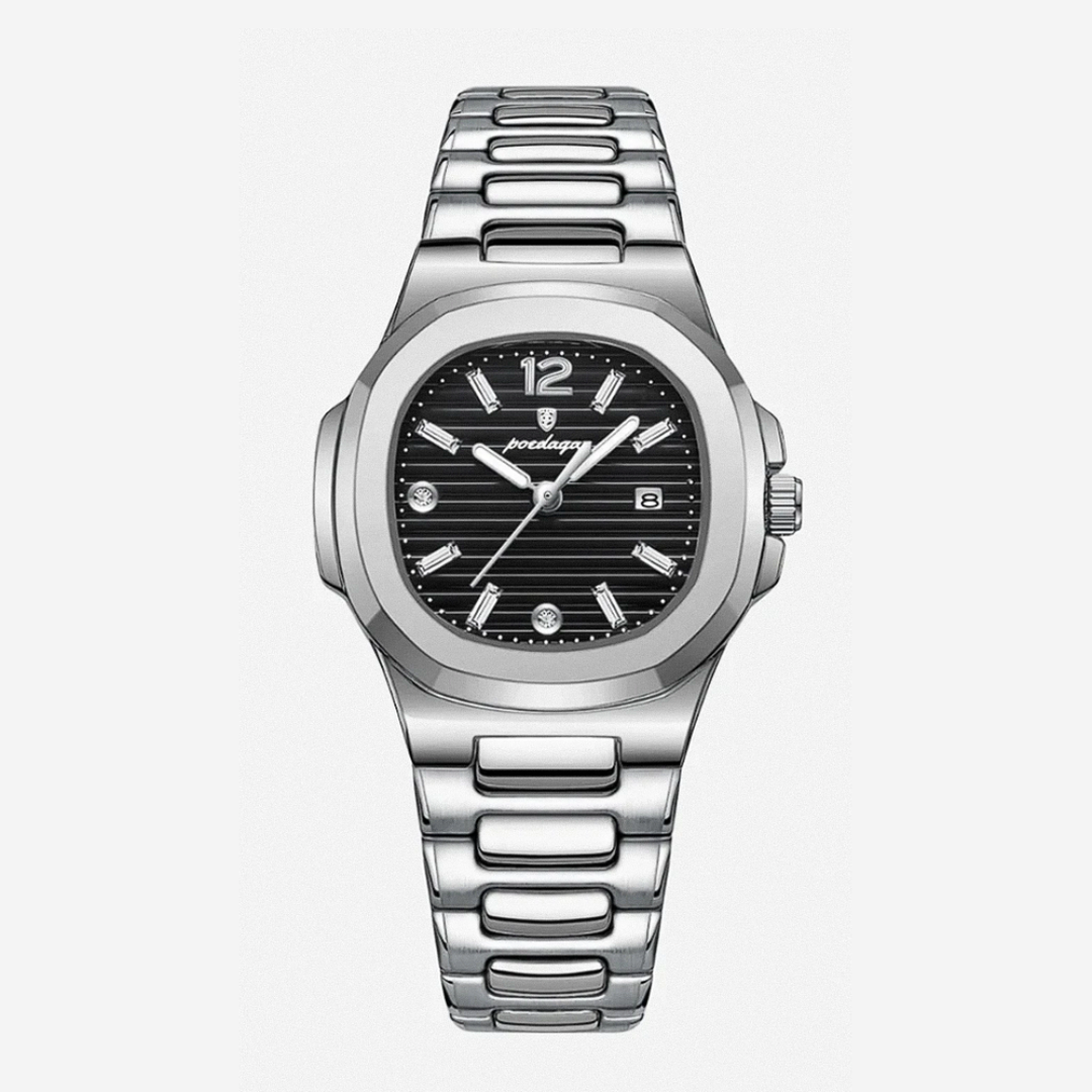 Relógio Com Mostrador Detalhado E Design Integrado Em Aço Elegante | 31mm