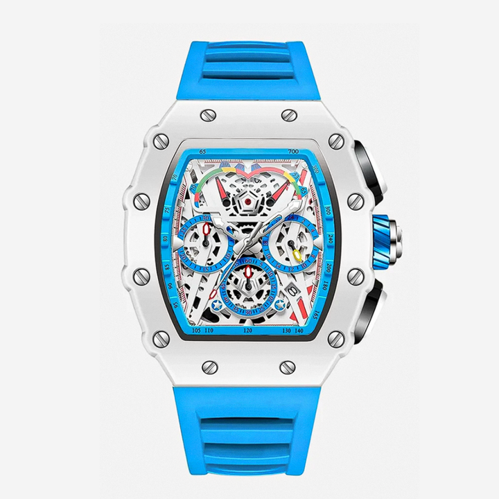 Relógio Futurista Com Mostrador De Cores Vibrantes | 41mm
