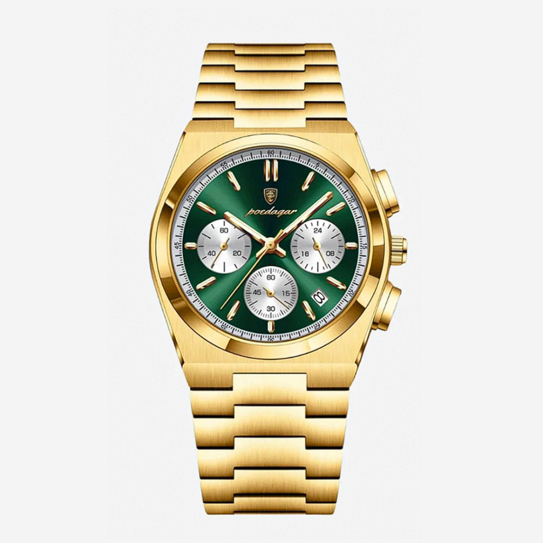 Relógio Cronógrafo Moderno Com Acabamento em Aço Elegante | 40mm